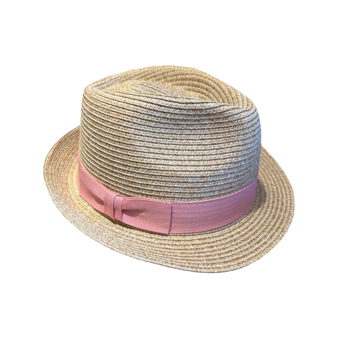 RILEY OATMEAL TRILBY PINK BAND