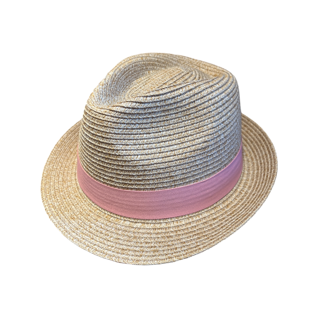 RILEY OATMEAL TRILBY PINK BAND