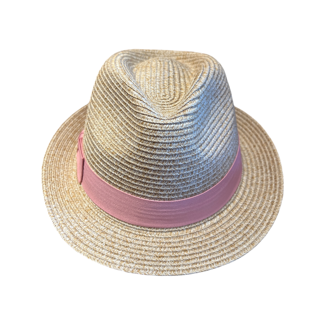 RILEY OATMEAL TRILBY PINK BAND